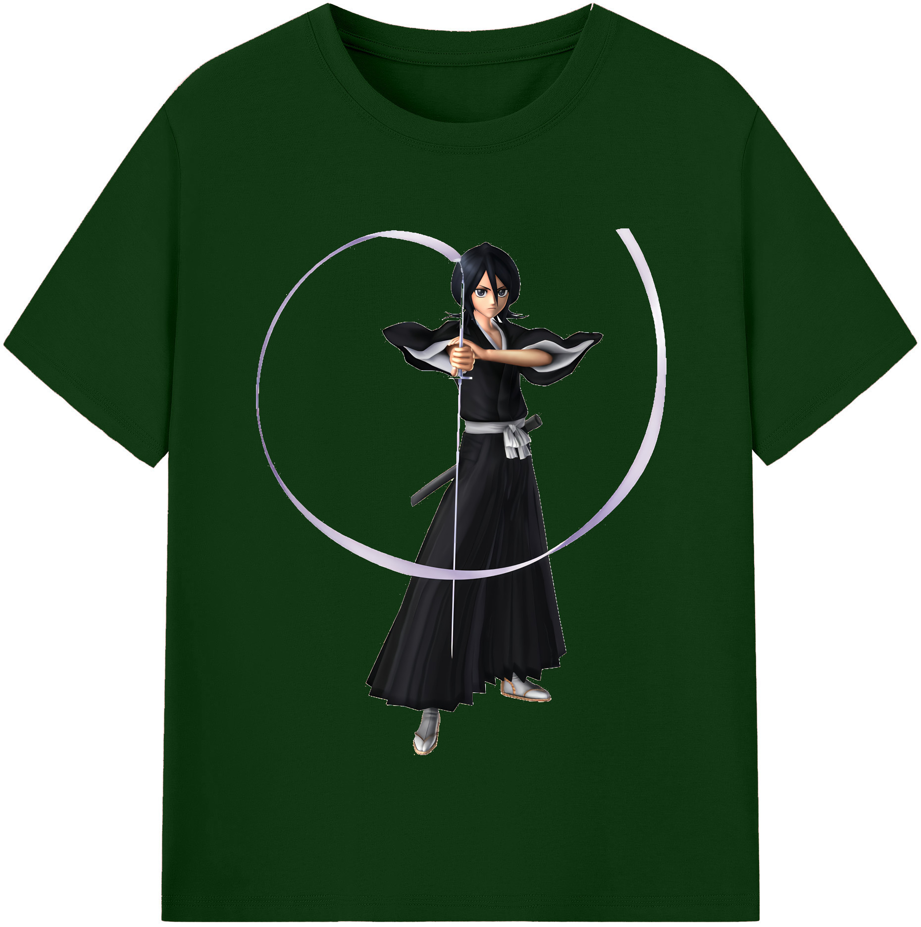 （画像用） ブリーチ 朽木ルキア BLEACH Kuchiki Rukia 綿100％半袖Tシャツ（フロントプリント）